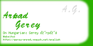 arpad gerey business card